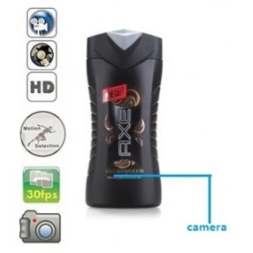 32GB Axe Shampoo Bottle Camera Remote Control On/Off And Motion